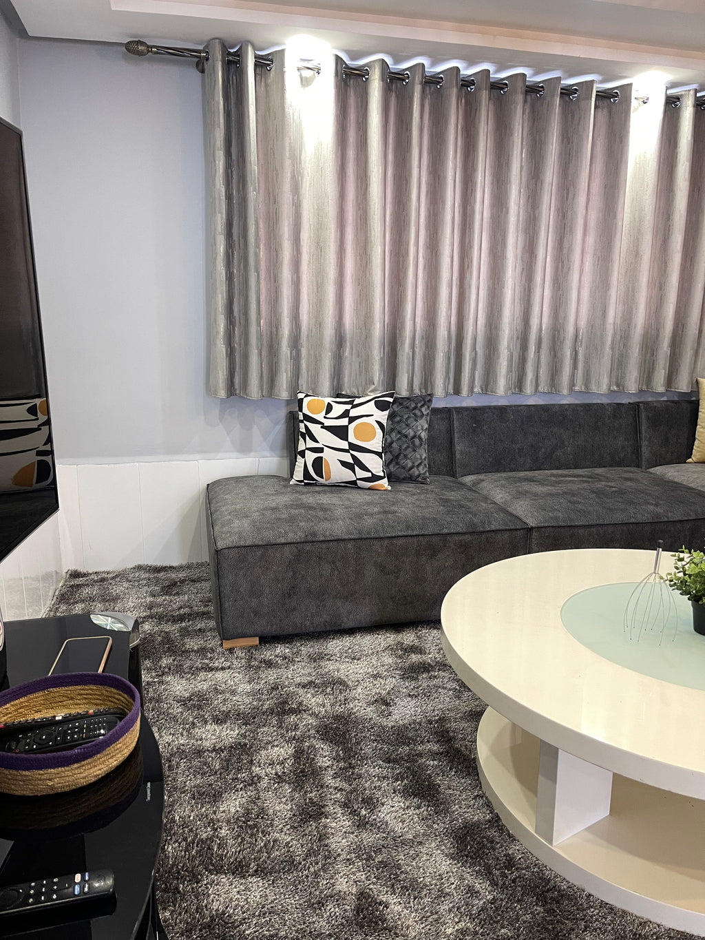 Canapé d’Angle Moderne Gris – Grand Salon Contemporain Confortable