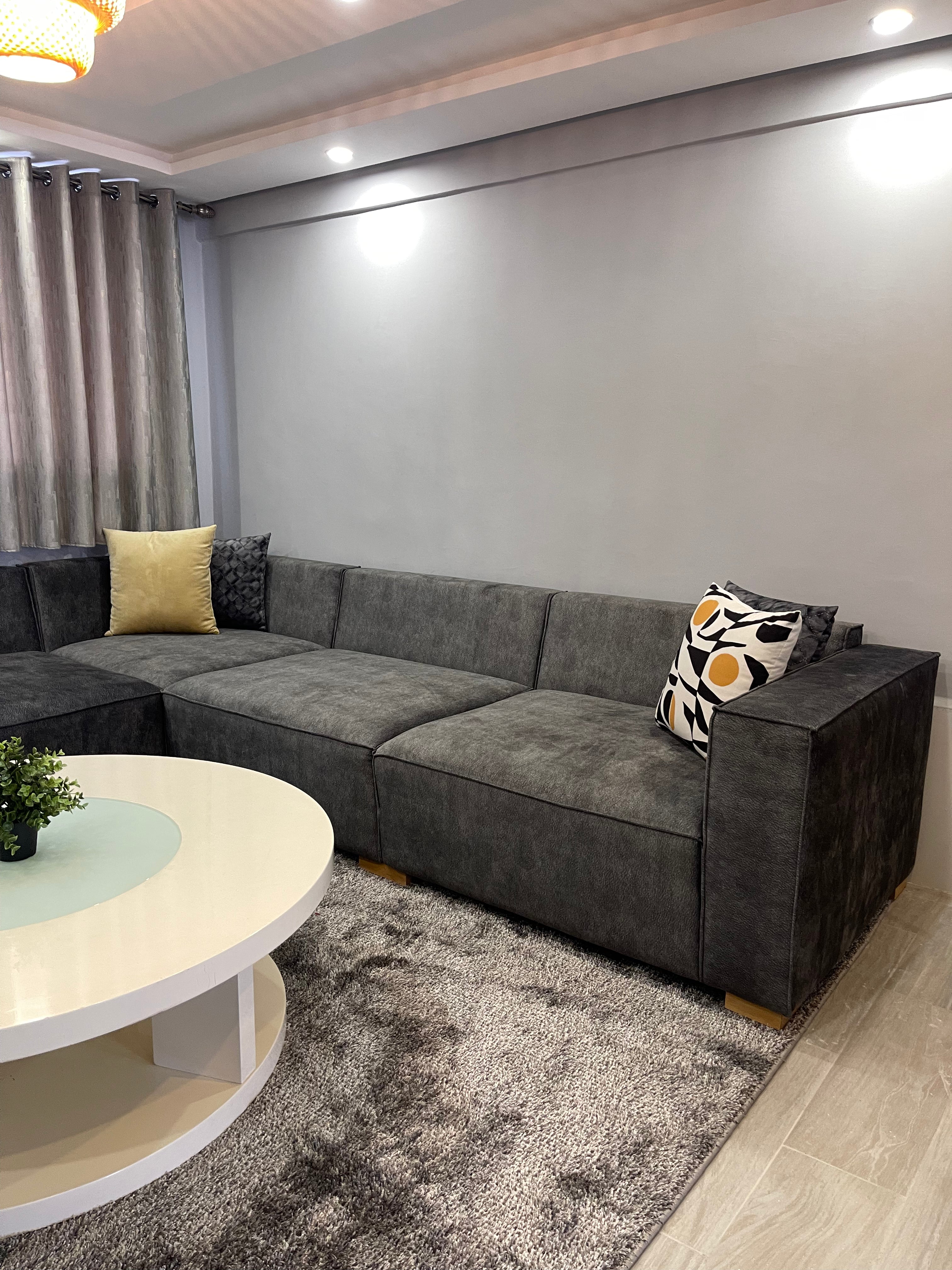 Canapé d’Angle Moderne Gris – Grand Salon Contemporain Confortable