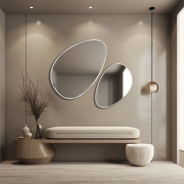 Ensemble de Miroirs Muraux Organiques – Design Moderne et Élégant