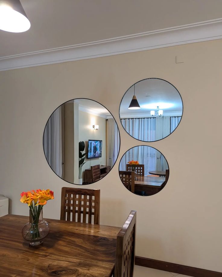 Miroirs Muraux Ronds Modernes – Ensemble Décoratif Minimaliste