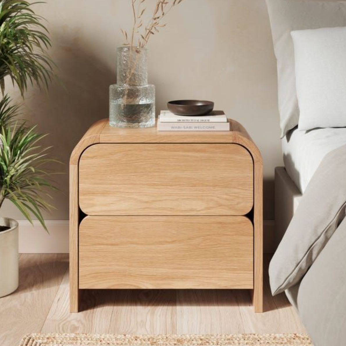 Table de chevet arrondie design – Élégance contemporaine